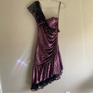 Vintage Newleaf Metallic asymmetrical Dress